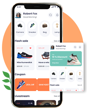  تصميم تطبيق متجر ملابس أونلاين 